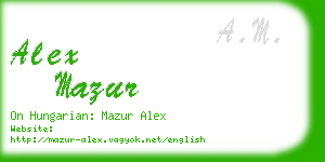 alex mazur business card